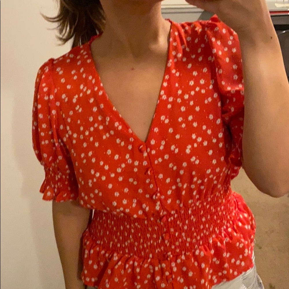 Red Flower Top